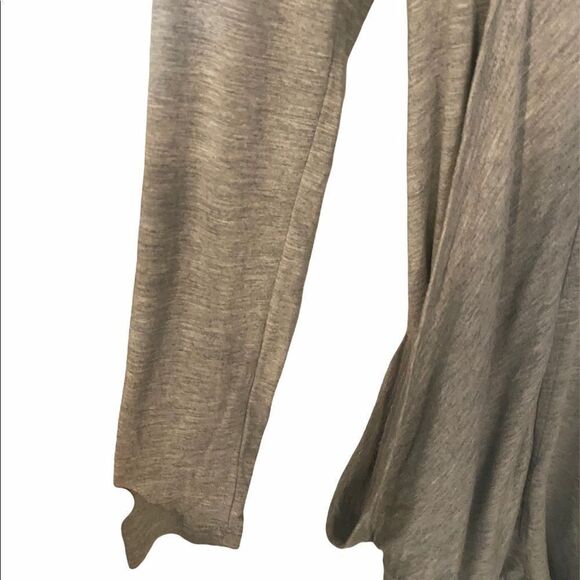 Pieces By Kensie Gray Heathered Cowl Neck Jersey Tunic • Deep Slouch Pockets - Picture 5 of 14